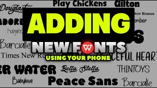How to add new fonts in the WPS Office app using your phone [upl. by Nad]