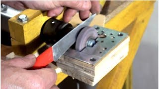 How To Make A Knife Sharpener Machine Using a Drill [upl. by Kcirdlek]