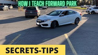 FORWARD PARKING EASY TIPS TO PARK A CAR  G2 and G  Road Testg2test highway lesson [upl. by Adilen]