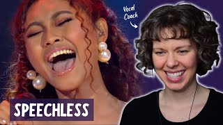 Vocal analysis and reaction to Novia Bachmid singing Speechless on Indonesian Idol 2020 [upl. by Anaerdna]