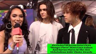 Danger Forces Luca Luhan And Havan Flores Interview  Talks Getting Slimed amp KCAs 2022 Nomination [upl. by Coridon]