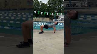 Backstroke Body Position Exercise  Tabletop Crab Bridge [upl. by Anayaran]