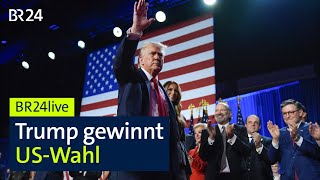 Donald Trump gewinnt USPräsidentschaftswahl 2024  BR24live [upl. by Yunfei]