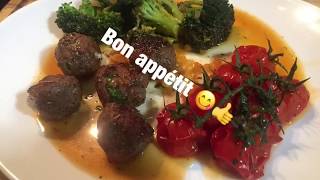 Recette Boulettes de bœuf facile et rapide et Brocolis [upl. by Ellerd]