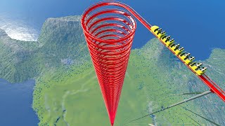 3500 FT Spiral Down Roller Coaster – Planet Coaster [upl. by Notneb]