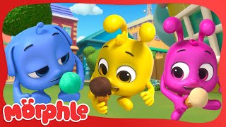 Colorful Babies with Ice Cream  🔴 Morphle VS Orphle 🟢  Fun Kids Cartoon [upl. by Bjorn]