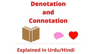 Denotation and Connotation with Example Explained in Urdu Hindi [upl. by Onez]