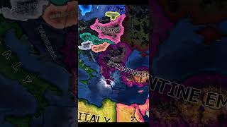 Hoi4 Byzantine Empire vs Yugoslavia Bulgaria and Romania Wars hoi4timelapse hoi4 map mapping [upl. by Ellemrac320]