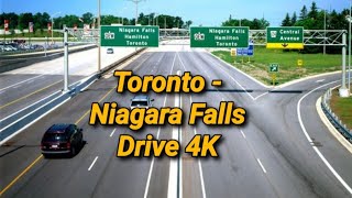 Driving Toronto  Niagara Falls 4K  Canada [upl. by Atteselrahc811]