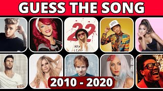 Guess the Pop Song 20102020  Music Quiz Challenge [upl. by Ardelle816]