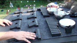 Todas las Pistolas Glock de Calibre 9 y 40 en Español Armas en el Campo de Tiro [upl. by Sesilu465]