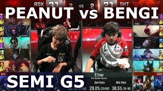 ROX vs SKT G5  PEANUT vs BENGI Player Experience Stream  Semi Finals LoL S6 Worlds 2016 [upl. by Sirdi]