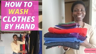 HOW TO HAND WASH CLOTHES  STEPS IN HAND WASHING CLOTHES [upl. by Flanna]