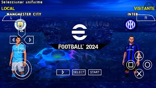 PES 2024  eFootball 24 PPSSPP PS5 Camera Original Graphics UEFA Champions League 2324 [upl. by Imef278]