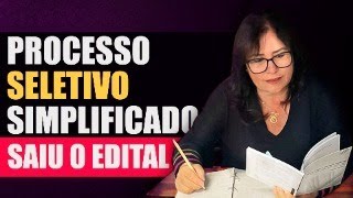 SAIU O EDITAL DO PROCESSO SELETIVO SIMPLIFICADO  EDUCAÇÃO MG [upl. by Gerta]