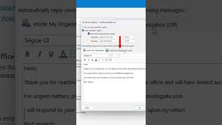 How to set Out of Office in Outlook outlook microsoft365 [upl. by Reinwald]