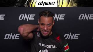 Regian Eersel ONE Championship 156 post fight interview [upl. by Liakim]