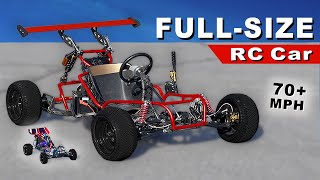 Insane 70mph FullSize RC Car  Official Test and Review Electric GoKart [upl. by Wilder]