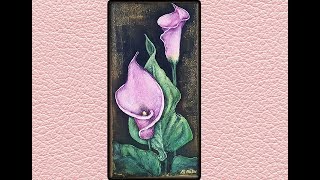 Acrylic painting demonstrationFlowers Acrylic PaintingMariaArtHome [upl. by Kariotta747]