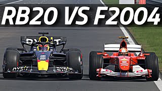 Is The Ferrari F2004 FASTER than RB20 [upl. by Nigen]