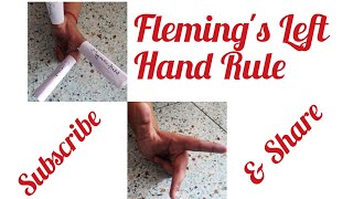 Flemings Left Hand Rule [upl. by Medea]