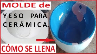 Llenar molde de yeso con arcilla líquida barbotina Tutorial [upl. by Margarethe]