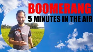 BOOMERANG THROW  5 minutes 20 sec in the air [upl. by Sirret]