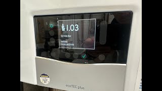 Vaillant EcoTec Plus fault code 103  service date reset [upl. by Danais]