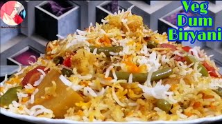 MIX VEGETABLE DUM BIRYANI  VEG BIRYANI RECIPE [upl. by Avek]