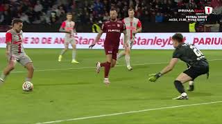 GOOOL CFR Cluj  FCSB 21 Băluță profită de gafa lui Rocha și reduce din handicap [upl. by Nohtanoj655]