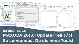 MAXQDA 20181 Update Teil 33  So verwendest Du die neuen Tools [upl. by Hamforrd]