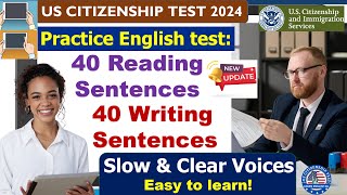 US Citizenship 2024  Master the USCIS Official Sentences for English Reading and Writing Test [upl. by Atal]