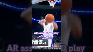 Austin Reaves assist to Anthony Davis play of the game Lakers defeat Spurs 120115 [upl. by Tiphani58]