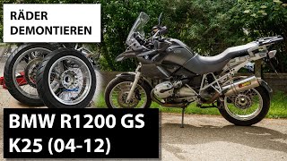 Räder demontieren bei der BMW R1200 GS K25  So bereitest du den Reifenwechsel vor [upl. by Doble824]