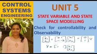 Check for Controllability and Observability controlsystem controlsystems controlengineering [upl. by Arissa]