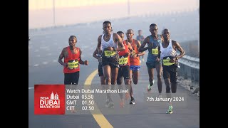 LIVE  2024 Dubai Marathon [upl. by Legnaleugim849]