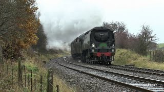 34067 Climbs Gigglewick Bank in the Rain with a Northern Belle Special 191123 [upl. by Erin]