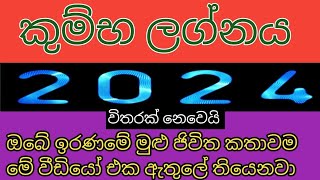 කුම්භ ලග්නය 2024  lagna palapala 2024 kumbha [upl. by Samot]