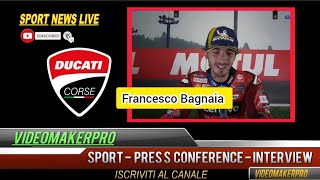 MotoGP Giappone Bagnaia vince davanti a Martin e Marquez interview [upl. by Ahsropal]