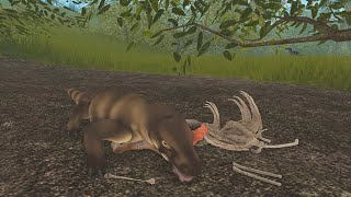 Megalania Hunts For Food  Cenozoic Survival [upl. by Eniladam]