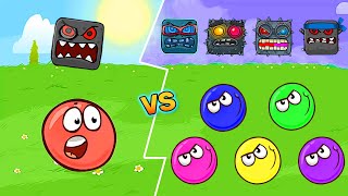 Red Ball All Color Balls Vs Volume 234 amp 5 Bosses Vs Red Ball in Volume 1 Boss Gameplay [upl. by Yehtomit]