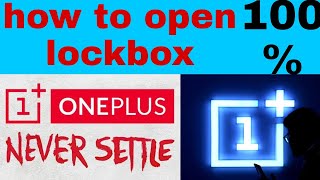 how to open OnePlus lockbox lockbox fingerprint password disable 100 [upl. by Sidoon]