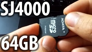 SJ4000 recording onto a 64GB MicroSDXC card [upl. by Ardnayek]