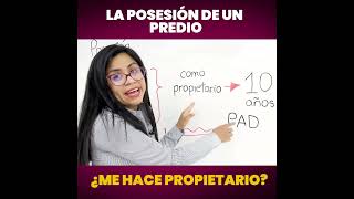 La posesión de un predio ¿me hace propietario [upl. by Varden81]