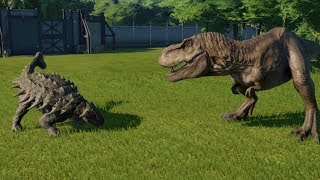 AnkylosaurusFully Modified VS TRex IRex IRaptor Spinosaurus and Allosaurus  JWE [upl. by Seugram]