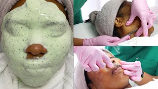 Watch  Full Dermaplaning Facial Treatment [upl. by Ybrad691]