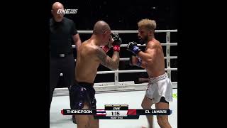 FIGHTER COULD BARELY STAND Zakaria El Jamari rocked Thongpoon😵🫣  MuayThai Highlight [upl. by Mulford]