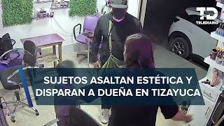 Niño de 8 años pide ayuda a gritos y frustra robo en estética de Tizayuca Hidalgo [upl. by Danika]