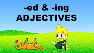 PARTICIPLE ADJECTIVES  ED and ING Adjectives [upl. by Ellekim]