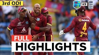 West Indies vs England 3rd Odi Highlights  England vs West Indies Odi Series  Eng vs wi [upl. by Ocire152]